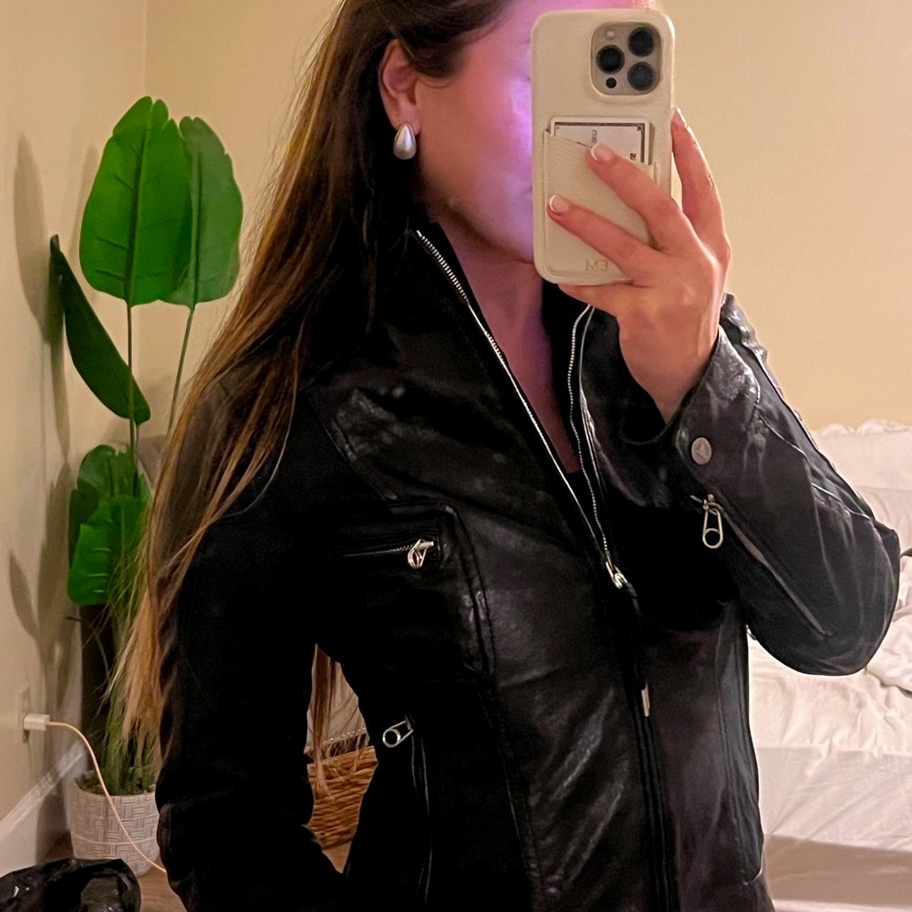 Vintage Black Moto Women's Jacket